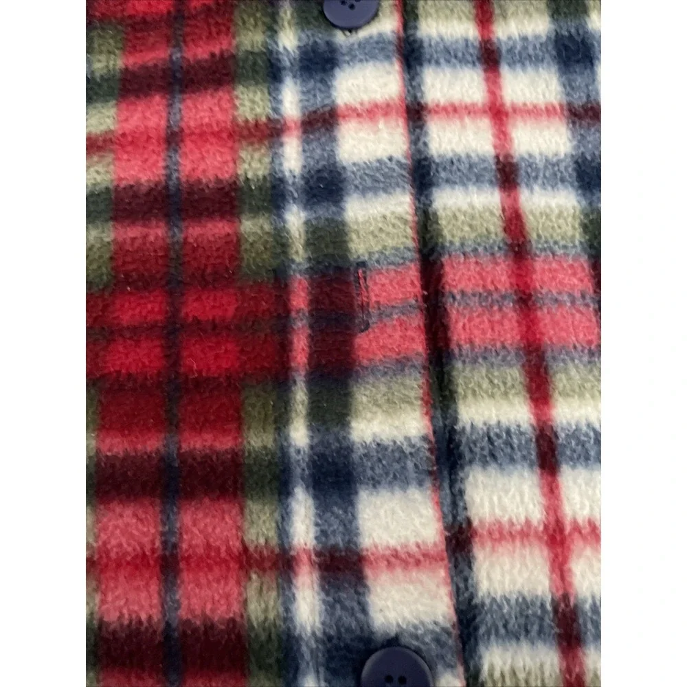 North Crest Women's Red‎ Plaid Cozy Fleece Shacket Shirt Jacket Size XL (18)
